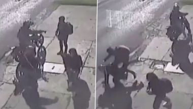 Viral Video: Two Bike-Borne Robbers Try To Steal From Couple, Man Foils Robbery Bid and Teaches Them a Lesson