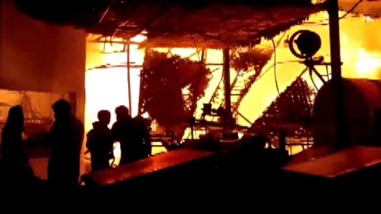 West Bengal Fire: Massive Blaze Erupts at Factory in Naxalbari’s Rathkhola Area; No Casualty Reported (See Pics)