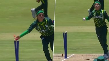 Zamina Tahir, Pakistan Bowler, Pulls Off ‘Mankad’ Run Out During During ICC U19 Women’s T20 World Cup 2023 Match (Watch Video)