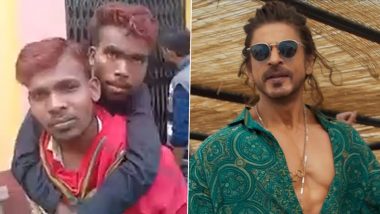 Pathaan: Disabled Shah Rukh Khan Fan Takes Friend's Help to Reach Theatre, Travels From Bihar to Bengal to Watch the Film; Video Goes Viral