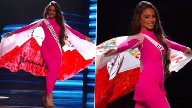Miss Universe 2022: Bahrain's Evlin Abdullah-Khalifa Makes Bold Statement With Pink Burkini in Swimsuit Round of 71st Miss Universe; Watch Video