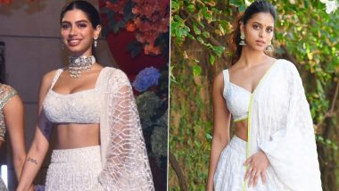 Fashion Faceoff: Khushi Kapoor or Suhana Khan, Whose White Chikankari Lehenga Did You Like?