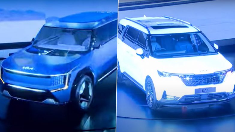 Auto Expo 2023: Kia Unveils EV9 Electric SUV Concept, KA4 MPV; Watch Video To Know More Details