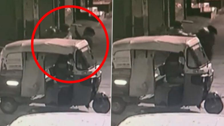 Haryana Shocker: Man Beats Woman With Helmet for Refusing to Ride on His Bike, CCTV Footage Goes Viral