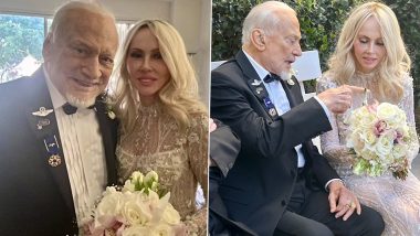 Buzz Aldrin Gets Married: Moonwalker Ties Knot With Dr Anca Faur on His 93rd Birthday, Marries for Fourth Time (See Pics)
