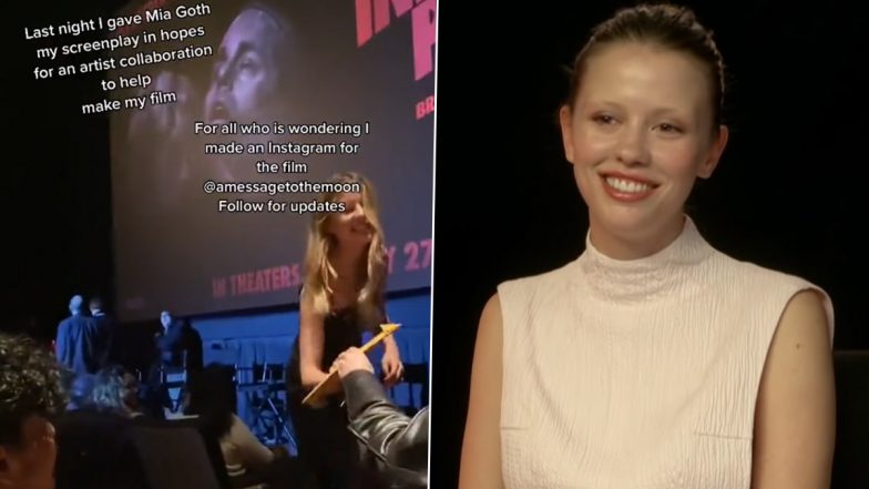 Mia Goth Runs to a Fan to Grab His Screenplay Post a Screening of 'Infinity Pool' in This Wholesome TikTok (Watch Video)