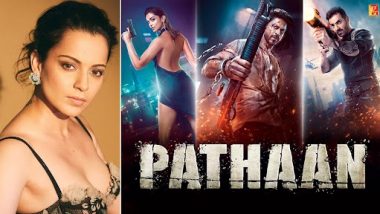 Kangana Ranaut Takes Dig at Shah Rukh Khan’s Pathaan for ‘Glorifying’ Pakistan, Says ‘Goonjega Toh Yahan Sirf Jai Shri Ram’ (View Post)