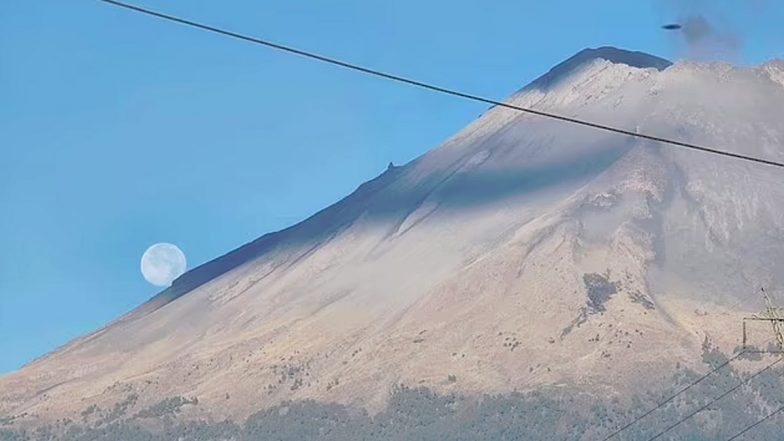 UFO Spotted Behind Erupting Volcano? Man Claims To Find Huge Mysterious Disc Hovering Beside Bubbling Lava in Viral Pic