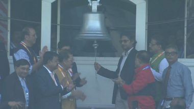 Kumar Sangakkara Rings Bell at Eden Gardens in Kolkata At the Start of India vs Sri Lanka 2nd ODI 2023