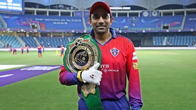 Green Belt in ILT20: Robin Uthappa Receives Special Belt Before James Vince Topples him on Most Runs List (See Pics)