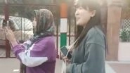 Uttar Pradesh: Korean Girls Accused of Religious Conversion, Chaudhary Charan Singh University Students Create Ruckus, Raise &lsquo;Jai Shree Ram&rsquo; Slogans (Watch Video)