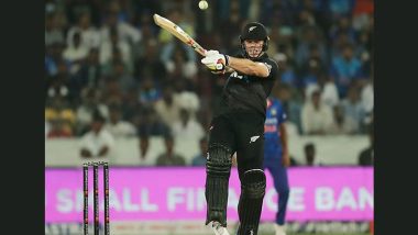 Michael Bracewell Equals MS Dhoni’s Unique Record; Kiwi All-Rounder Slams Century in India vs New Zealand 1st ODI in Hyderabad
