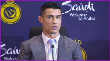 Oops! Cristiano Ronaldo Calls Saudi Arabia As South Africa During Al-Nassr Unveiling Ceremony in Riyadh (Watch Video)
