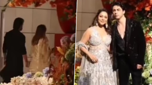 Shah Rukh Khan, Gauri Khan and Aryan Khan Arrive For Anant Ambani-Radhika Merchant's Engagement Party (Watch Video)