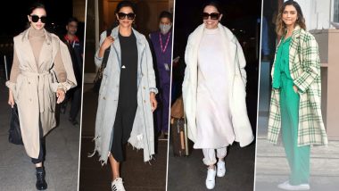 Deepika Padukone's Airport Wardrobe is Armed With Some Stunning Coats, Check Out Pics!