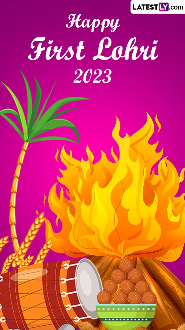 Happy First Lohri 2023 After Marriage Wishes, Greetings and Images