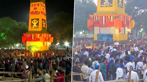 Maharashtra: Crowd Gathers at Jay Stambh To Mark 205th Anniversary of Bhima-Koregaon Battle