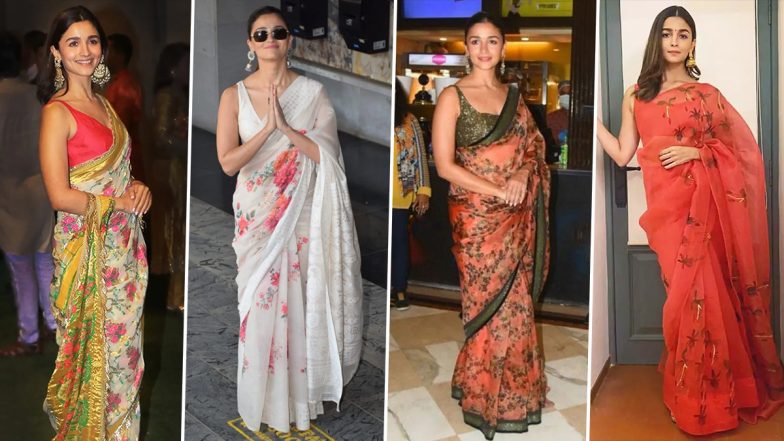 5 Printed Sarees to Steal from Alia Bhatt's Wardrobe!