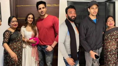 Newlyweds Sidharth Malhotra and Kiara Advani Pose With Guests at Their Delhi Home (View Pics)