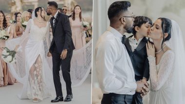 Hardik Pandya and Nataša Stanković Have a Vow Renewal Ceremony on Valentine’s Day, Couple Shares Dreamy Photos of White Wedding in Udaipur (View Pics)