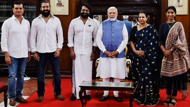 Yash and Rishab Shetty Meet PM Narendra Modi; Pics of KGF and Kantara Stars With Prime Minister of India Go Viral (Watch Video)