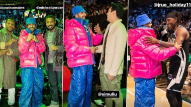 NBA All Star 2023: Ranveer Singh Posts Pics With Marvel's Michael B Jordan, Jonathan Majors & Simu Liu at The Celebrity Game (View Pics)