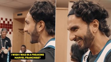 NBA All Star 2023: Ranveer Singh Raps in Front of Hasan Minaj, Simu Lu, Nicky Jam, Janelle Monae and Others in a Locker Room (Watch Video)