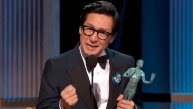 SAG Awards 2023: Ke Huy Quan Becomes First Asian Male To Win Film Acting Award for Everything Everywhere All at Once at Screen Actors Guild Ceremony (Watch Video)