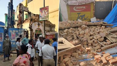 Bengaluru: One Killed, Another Injured After Portion of Dargah Collapses During Demolition Work Near Avenue Road (See Pics)