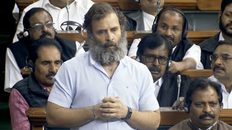 Rahul Gandhi Full Speech in Reply To President’s Address: From Adani To Unemployment, Here's What Congress Leader Said on Various Issues in Lok Sabha (Watch Video)