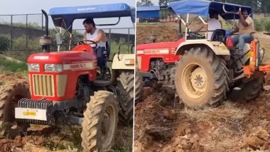 MS Dhoni Turns Farmer! Shares Video of him Ploughing Farm With Tractor in his First Instagram Post in Two Years