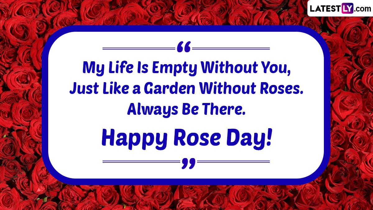 Rose Day 2023 Quotes and Romantic Messages: Share Sweet Greetings ...