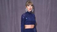 Grammy Awards 2023: Taylor Swift Looks Beautiful in a Shimmery Blue Dress at the Red Carpet (View Pic)
