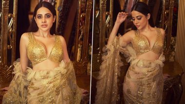 Uorfi Javed Stuns in Abu Jani Sandeep Khosla Saree, Says No Designer Would Give Her Clothes Earlier (View Pics)