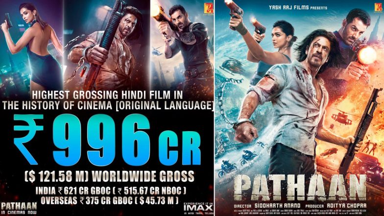 Pathaan Box Office: Shah Rukh Khan's YRF Film Hits Rs 1000 Crore Mark Globally Today!