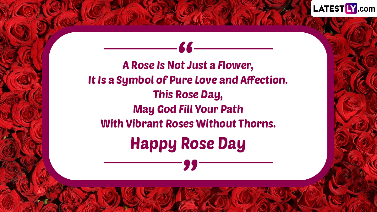 Rose Day 2023 Quotes and Romantic Messages: Share Sweet Greetings ...