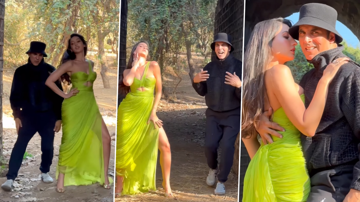 Xxx Akshay Kumar Sexy Video - Akshay Kumar and Nora Fatehi Serve Sexy Chemistry As They Groove to  'Kudiyee Ni Teri' From Selfiee (Watch Video) | ðŸŽ¥ LatestLY