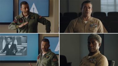 Oscars 2023: Jimmy Kimmel Gets Ready for His Mission To Host in Top Gun Maverick Style With the Help of Jon Hamm, Charles Parnell and Billy Crystal (Watch Video)