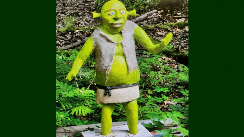 Life-Size Shrek Statue Goes Missing in Hatfield, US! Police Search for the Bizarre Lime-Green Sculpture of the Iconic Ogre (View Image)