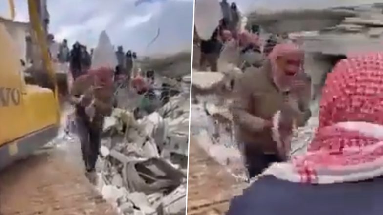 Earthquake in Syria: Newborn Miraculously Survives Strong Quake; Pulled Alive From Rubble (Watch Video)