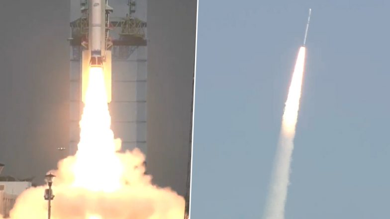 ISRO SSLV-D2 Launch 2023 Video: India Launches Small Satellite Launch Vehicle From Satish Dhawan Space Centre at Sriharikota to Put Three Satellites Into Circular Orbit