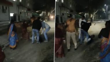 Video: Auto Driver Brutally Thrashed by Three GRP Personnel As Wife Begs For Mercy in Ujjain