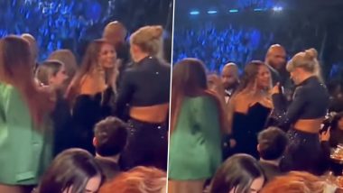 Grammys 2023: Beyoncé and Taylor Swift Hug and Have a Small Chat Together During the Awards Show (Watch Video)