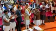 BJP Parliamentary Panel Meet: Party President JP Nadda Felicitates PM Narendra Modi for Union Budget 2023 (Watch Video)