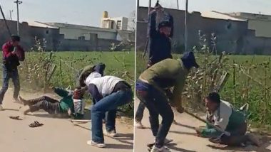 Punjab: Man Brutally Thrashed by Miscreants With Iron Rods in Jagatpura, Sukhbir Singh Badal Shares Disturbing Video