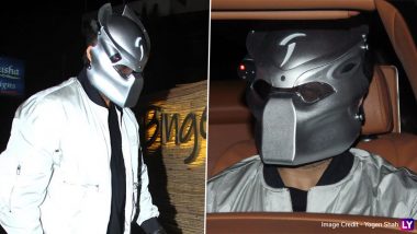 Raj Kundra Pulls off a Yautja's Mask From Predator While Arriving at Shamita Shetty's Birthday Bash (Watch Video)