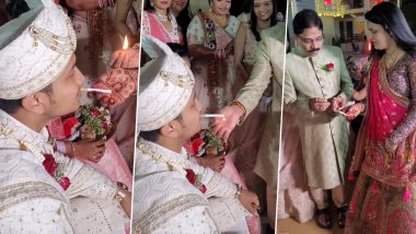 Viral Video: Bride's Parents Welcome Groom With Paan and Cigarette in Wedding Ritual, Internet in Splits