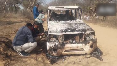 Haryana Shocker: Two Human Skeletons Found Inside Charred Vehicle in Bhiwani, Probe On