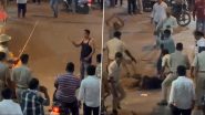 Karnataka: Man Threatens People With Knife in Kalaburagi, Shot in Foot by Cops to Over Power Him (Watch Video)