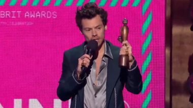BRIT Awards 2023: Harry Styles Wins Artist of the Year, Thanks His Former One Direction Bandmates in Acceptance Speech (Watch Video)